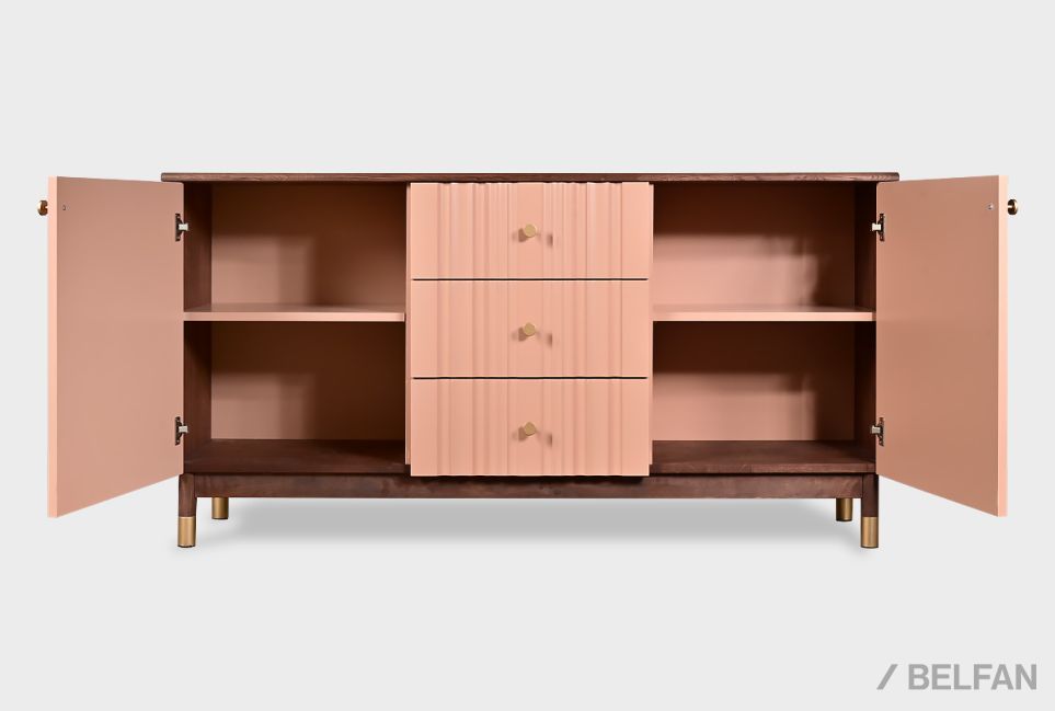 Тумба "Меридиан" 3 (с ящиками) массив дуба, МДФ 4