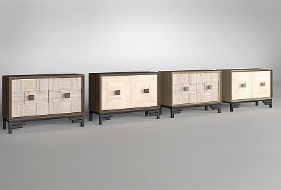 Тумба "Cube Design" 2; фасад "шашки"; *КМ-009.93; графит, бейц-масло