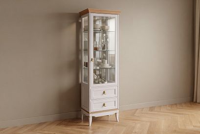 Витрина 1-но дверная "Стюарт" (правая); *ГМ 6506; персидский жемчуг, натуральный дуб