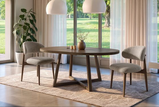 Стол обеденный "Мидгард" (раскладной) массив дуба 4