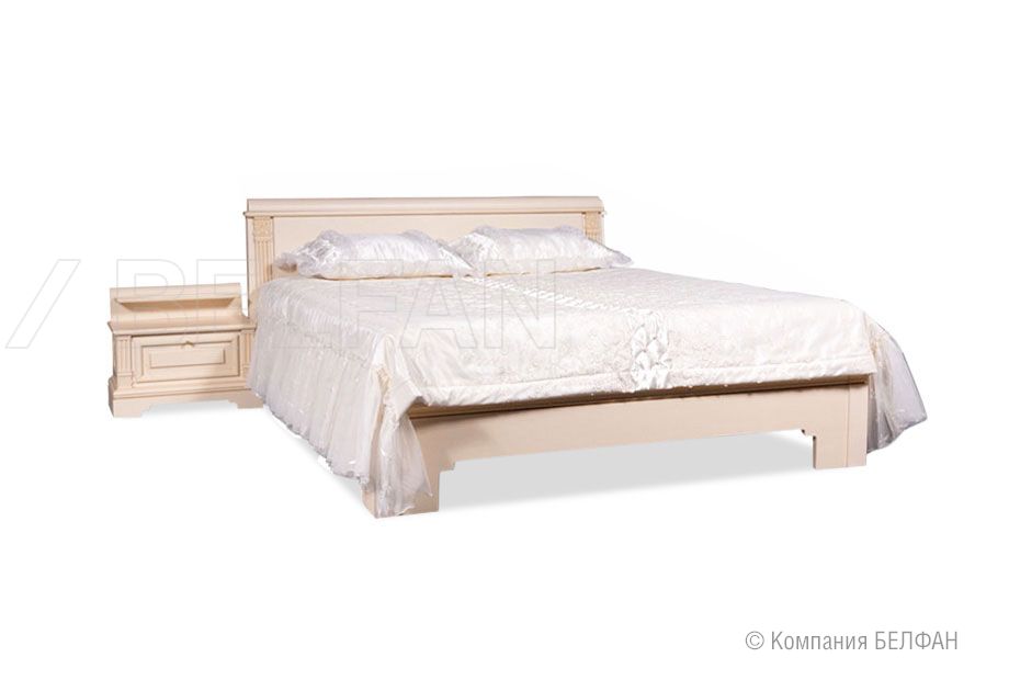 Кровать "Престиж" массив и шпон берёзы 1