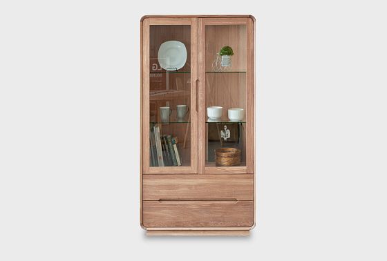 Витрина 2-х дверная "Монблан" массив дуба 4