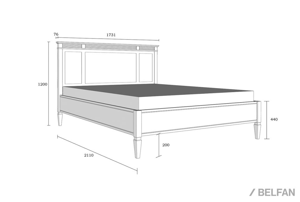 Кровать "Ольса" массив сосны 4