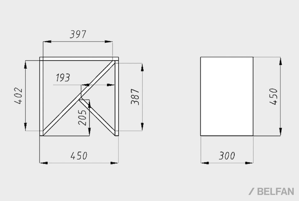 Стол прикроватный "Art Collection" Д массив дуба 7