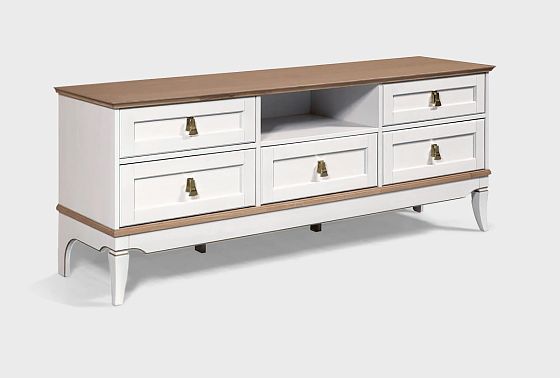 Тумба под ТВ "Стюарт" (с нишей) массив и шпон дуба 5