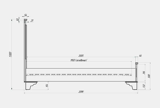 Кровать "Brianson" массив и шпон дуба, МДФ 6