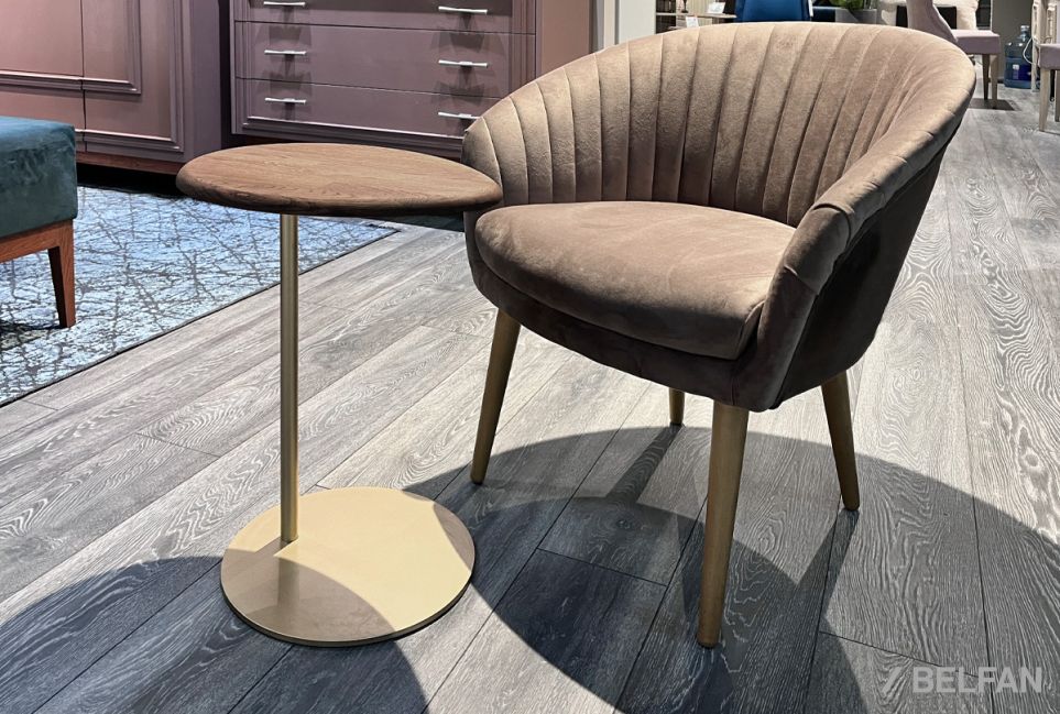 Стол приставной "Меридиан" массив дуба, металл 2