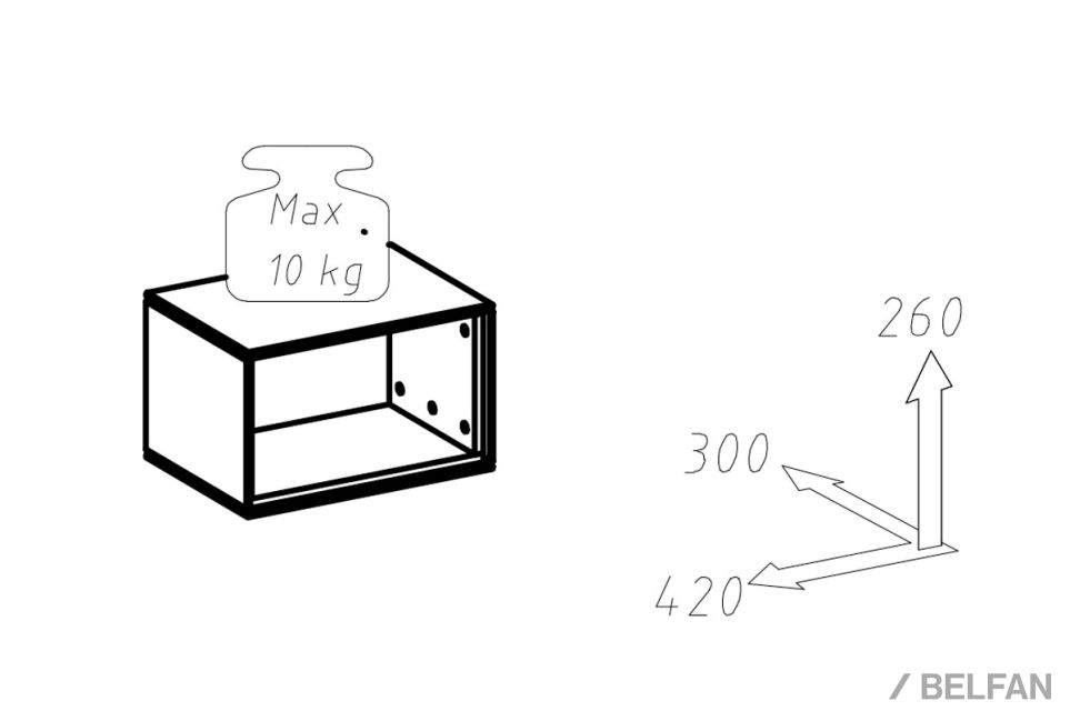 Полка навесная "Гринвуд" 40 массив дуба 4