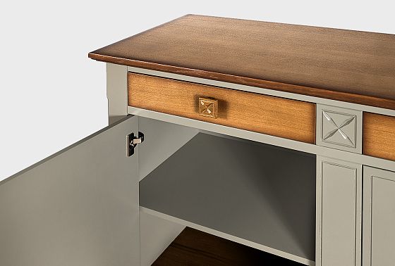 Тумба 3-х дверная "Brianson" массив и шпон дуба, МДФ 8