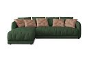 "Kassel" диван с оттоманкой XL; раскл.; 6ML3MR; Выкатной Roll-out (1750левый; Tiffany 38+Tiffany 03 (гр.Т6/МТХ)