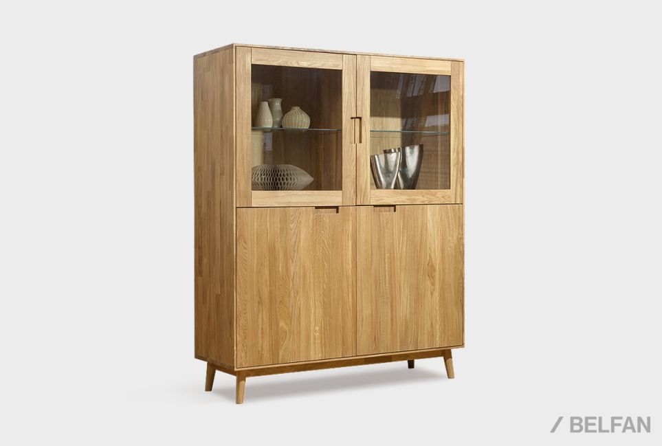 Тумба 2-х секционная "Ирвинг" (высокая) массив дуба 1