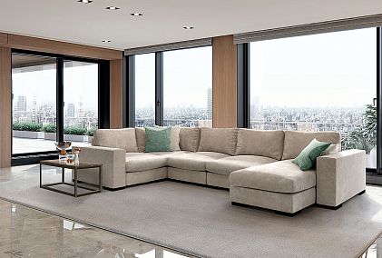 "Лофт" диван угловой с оттоманкой