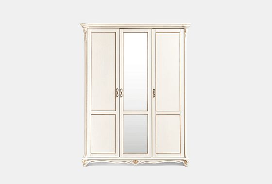 Шкаф 3-х дв. "Алези" массив и шпон дуба 4