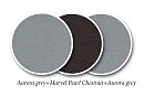 "Соренто" диван с оттоманкой; раскл.; "Тик-так" (1480х2310); левый; Aurora grey+Marvel Pearl Chestnut+Aurora grey(гр.2)