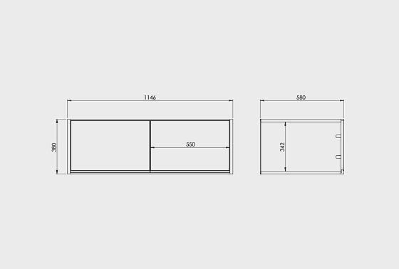 Дополнительная секция для шкафа 2-х дв. "Уоллстрит" массив дуба, МДФ 6