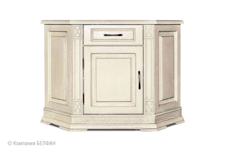 Тумба угловая "Верди Люкс 1у" массив и шпон дуба 1