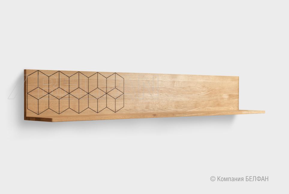 Полка настенная "Etna" 180 массив дуба 1