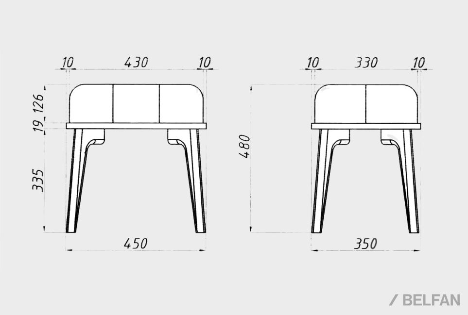Банкетка "Elva" массив и шпон дуба 4