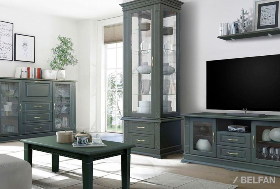 Тумба "Верди Люкс 3/2з" массив и шпон дуба 1