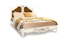 Кровать "Шенонсо" 160; с основанием, без матраса; (1600х2000); р-слон.кость, в-медовый; резьба