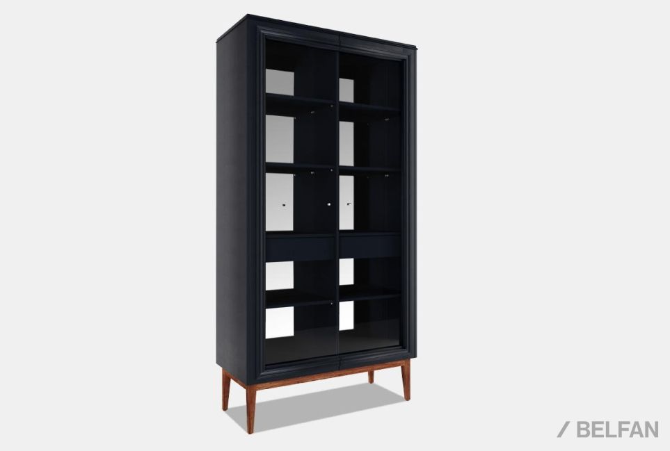 Витрина 2-х дв. "Сакраменто" массив и шпон дуба, МДФ 2