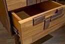 Шкаф с витриной 1-но дверный "Irving Design" (левый); 2 ящика; бейц-масло, графит