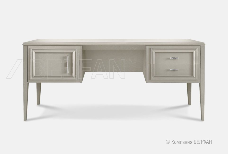 Стол письменный "Сакраменто" (2 тумбы) массив и шпон дуба, МДФ 1