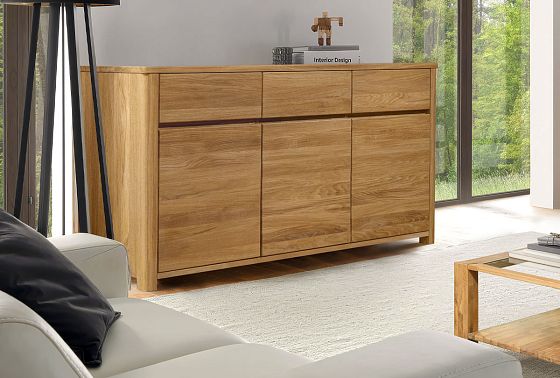 Тумба 3-х дверная "Норд" массив дуба 10