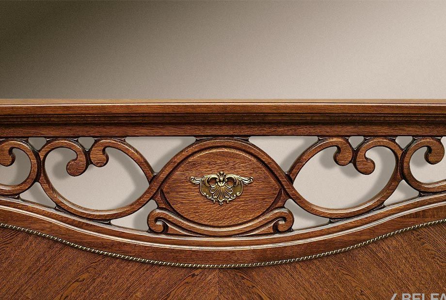 Кровать "Алези" с подьемным механизмом (высокое изножье) массив и шпон дуба 2