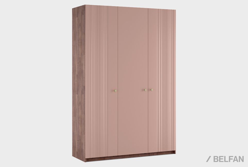 Шкаф для одежды 3-х дверный "Меридиан" (комбинированный) шпон дуба, МДФ 1