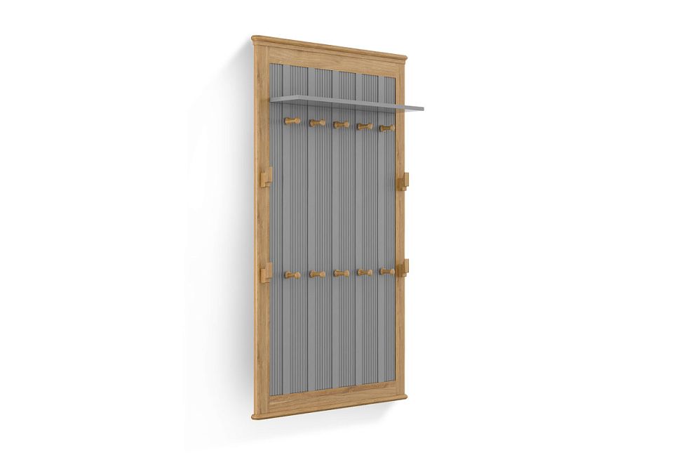 Вешалка настенная "Рандеву" 160; серый 7042+антик 24