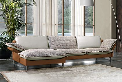 "Гранд" диван с оттоманкой