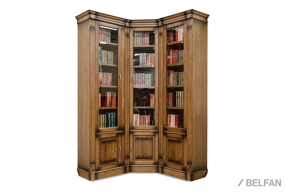 Набор мебели для библиотеки "Верди Люкс 1" массив и шпон дуба 1