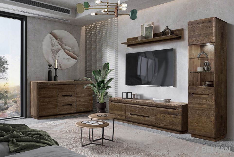 Витрина 1-но дверная "Bremen" (левая) массив дуба 3