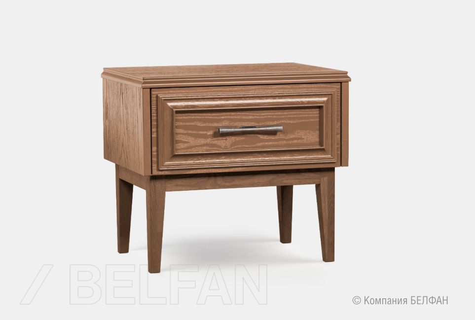 Тумба прикроватная "Сакраменто" массив и шпон дуба, МДФ 1