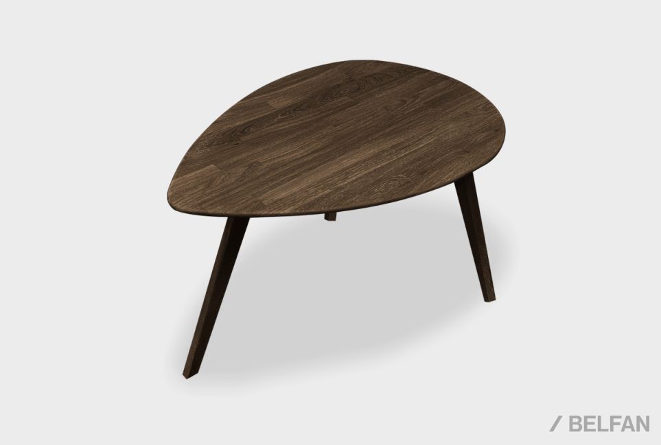 Стол журнальный "Art Collection" капля 266 массив дуба 1