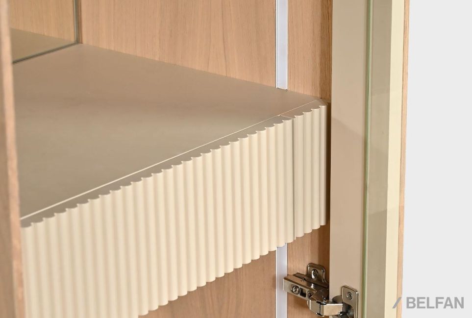 Витрина 1-но дверная "Avenue" (правая) шпон дуба, МДФ, металл 7