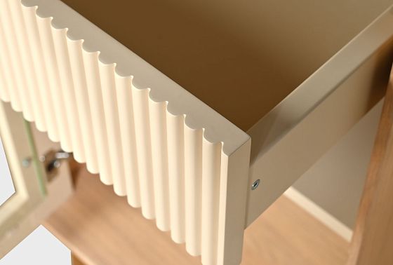 Витрина 1-но дверная «Авеню» (левая) шпон дуба, МДФ, металл 13