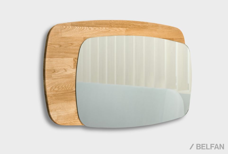 Зеркало настенное "Монблан" массив дуба 1