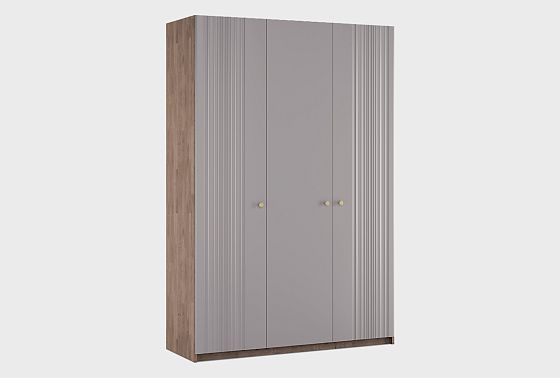 Шкаф для одежды 3-х дверный "Меридиан" (комбинированный) шпон дуба, МДФ 5