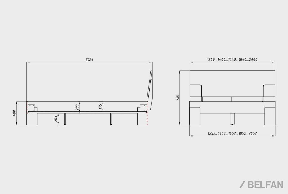 Кровать "Берген" С массив дуба 4