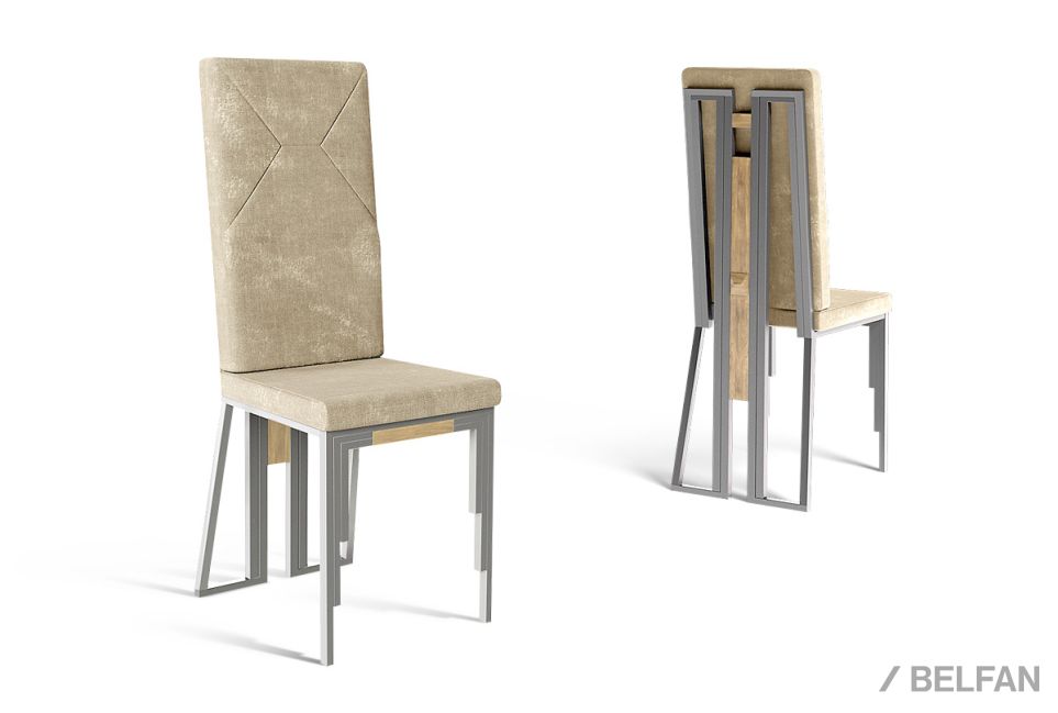 Стул "Black" шпон ореха, металл 1