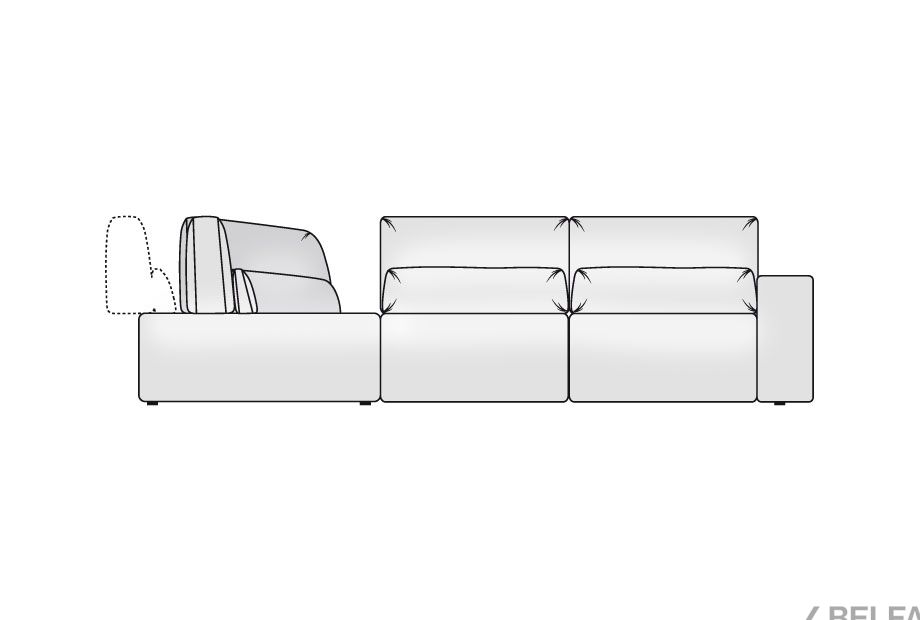 "Бакстер" диван угловой с оттоманкой 4