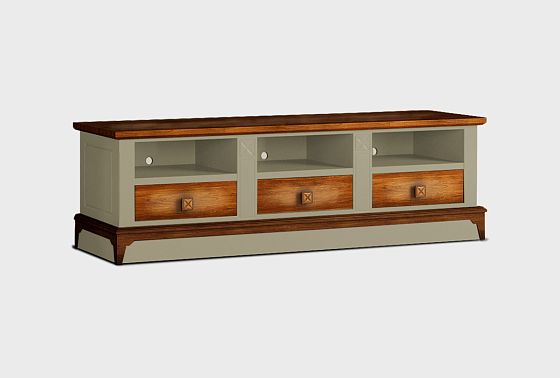 Тумба под ТВ "Brianson" массив и шпон дуба, МДФ 3