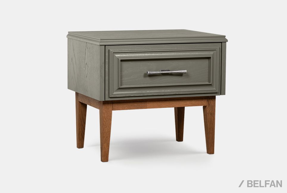 Тумба прикроватная "Сакраменто" массив и шпон дуба, МДФ 1