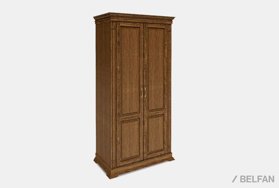 Шкаф 2-х дверный "Верди Люкс" массив и шпон дуба 1