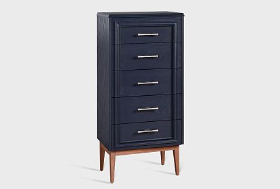 Комод "Сакраменто" 5 (высокий); *А-016.105; сумеречный, орех