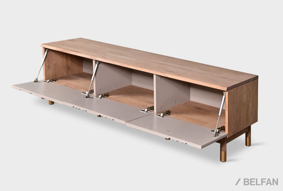 Тумба под ТВ "Меридиан" 180 массив дуба, МДФ 4