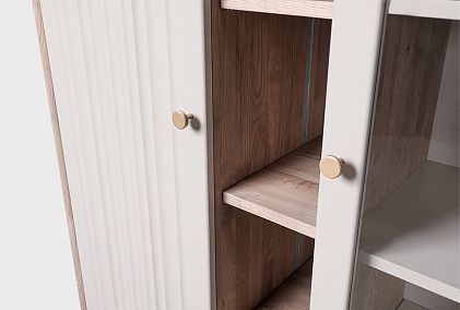 Витрина 2-х дверная "Меридиан" с нишей (комбинированная)