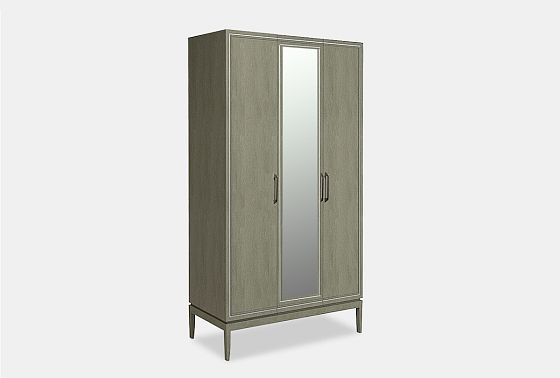 Шкаф для одежды "Коста" 3-х дв. с зеркалом массив и шпон дуба 3